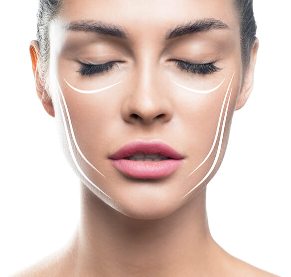 Arcfiatalítás, bőrfeszesítés • Face-lifting, arckontúr megemelése Paks kozmetika